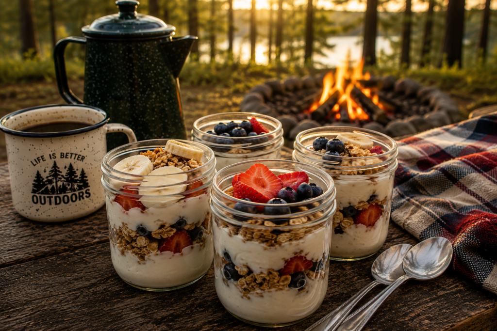 No Cook Yogurt Parfaits for a Simple Camping Breakfast